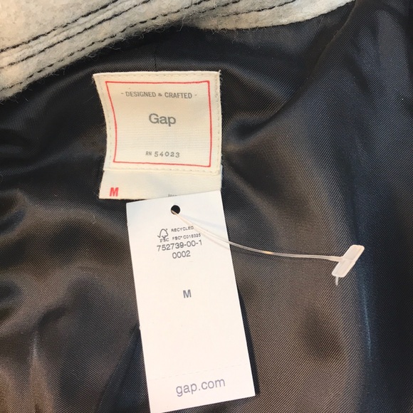 NWT GAP White, Gray & Black Ombre Moto Jacket – Size M - Picture 8 of 8